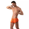 Shorts Low Waist in Orange mit Cut-outs und TOF-Logo Herren - Retro Style | TOF Paris