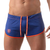 Shorts Low Waist in Royal Blau mit Cut-outs und TOF-Logo Herren - Retro Style | TOF Paris