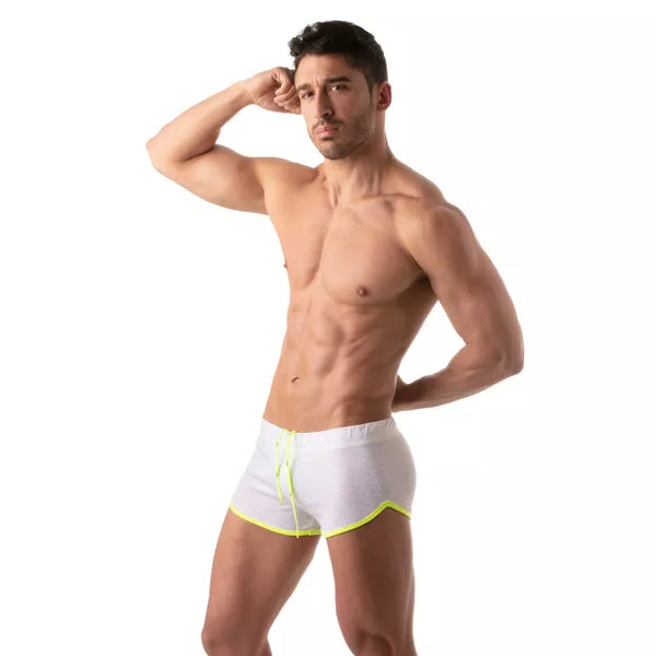 Weiße Mesh-Shorts mit niedriger Taille von TOF Paris – Ansicht 6