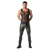 Tank Top Mesh schwarz - transparent, stylisch & mit Logo-Detail | TOF Paris