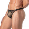 Stringtanga Mesh - Transparenter, verführerischer Low Waist Slip, Schwarz | TOF Paris