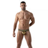 Stringless Thong, Gold - Atmungsaktiver Metall-Lurex mit flexiblem Halt | TOF Paris