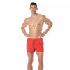 Badeshorts Herren - Mid-Thigh Schnitt mit schnelltrocknendem Stoff, Rot | TOF Paris