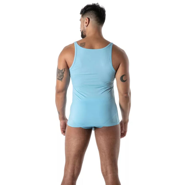 Blaues Mon Amour Microfiber-Tank-Top von TOF Paris – Ansicht 2