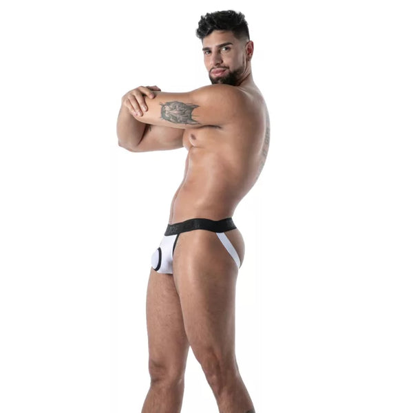 Weißer Mikrofaser Jock mit seidiger Mon Amour Optik von TOF Paris – Ansicht 5