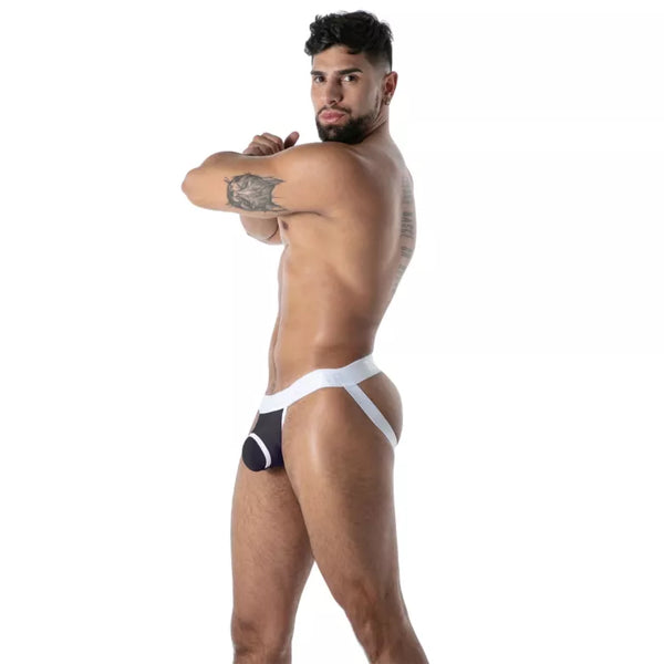 Schwarzer Mikrofaser Jock mit luxuriöser Mon Amour Optik von TOF Paris – Ansicht 5
