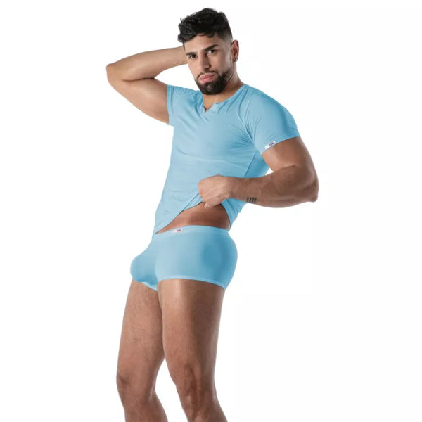 Blaues Mon Amour Microfiber-T-Shirt von TOF Paris – Ansicht 3