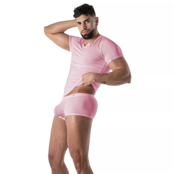Pinkes Mon Amour Microfiber-T-Shirt von TOF Paris – Ansicht 3