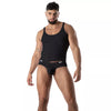 Schwarzes Mon Amour Microfiber-Tank-Top | TOF Paris