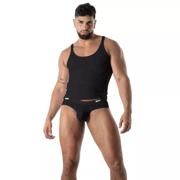 Schwarzes Mon Amour Microfiber-Tank-Top von TOF Paris