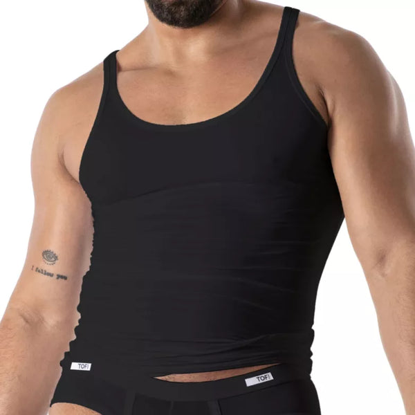 Schwarzes Mon Amour Microfiber-Tank-Top von TOF Paris – Ansicht 5