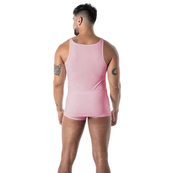 Pinkes Mon Amour Microfiber-Tank-Top von TOF Paris – Ansicht 2