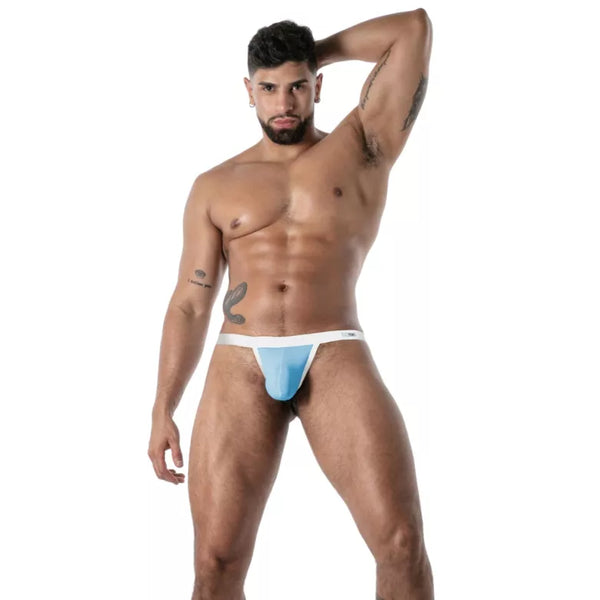 Blauer Microfiber-String Mon Amour von TOF Paris
