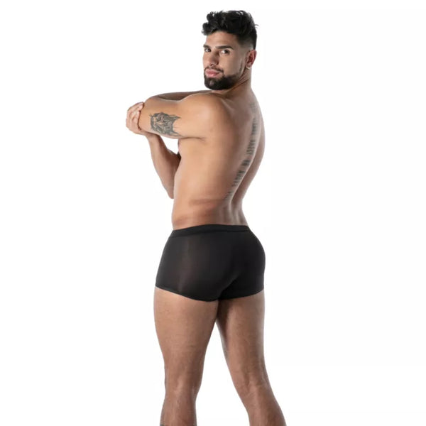 Schwarze Mon Amour Microfiber Trunk-Boxershorts von TOF Paris – Ansicht 2