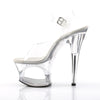 MOON-708 Plateau Sandaletten Transparent | Pleaser
