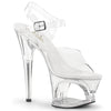 MOON-708 Plateau Sandaletten Transparent | Pleaser