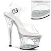 MOON-708DM Plateau Sandaletten klar/transparent | Pleaser