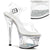 MOON-708DM Plateau Sandaletten klar/transparent | Pleaser