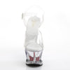 MOON-708HRS Plateau Sandaletten Transparent | Pleaser