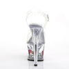 MOON-708HRS Plateau Sandaletten Transparent | Pleaser