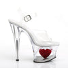 MOON-708HRS Plateau Sandaletten Transparent | Pleaser