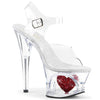 MOON-708HRS Plateau Sandaletten Transparent | Pleaser