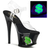 MOON-708USD Sandalette Plateauschuhe Schwarz | Pleaser
