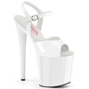 NAUGHTY-809 Plateau Sandaletten - Weiß | Pleaser