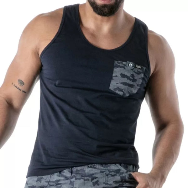 Blaues Tank-Top von TOF Paris – Ansicht 4