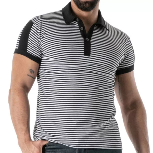 Blaues Sailor Stripe-Poloshirt von TOF Paris