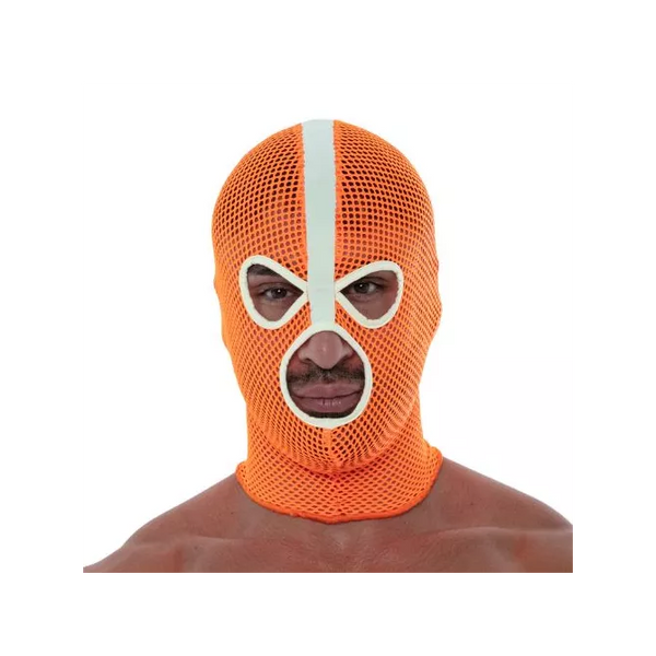 Orangene gewagte Netzmaske mit leuchtenden Effekten von TOF Paris