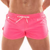 Herren Neon Mini Badeshorts Pink - UV-aktiv & schnell trocknend | TOF Paris