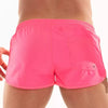 Herren Neon Mini Badeshorts Pink - UV-aktiv & schnell trocknend | TOF Paris