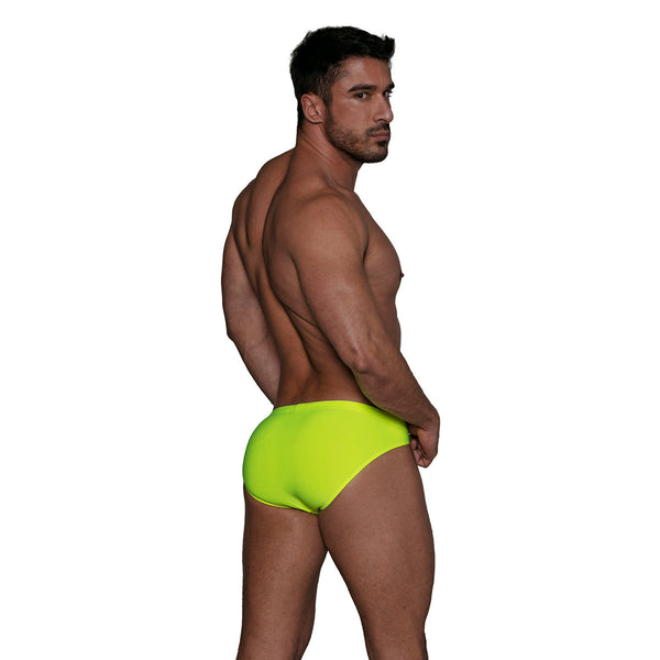 Badehose Neon Gelb - Chlorresistent, Komfort-Schaumtasche | TOF Paris