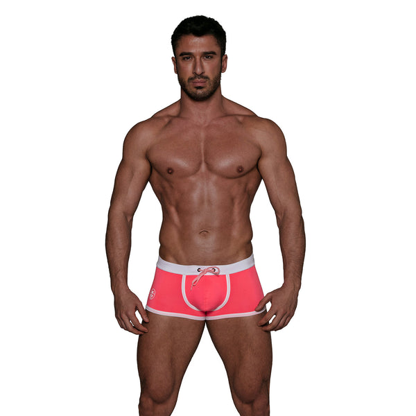 Badehose Neon Pink - Eng anliegend, chlorresistent & mit Kontraststreifen | TOF Paris