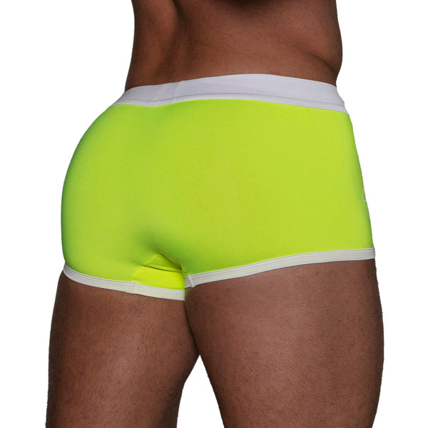 Badehose Neon Gelb - Figurbetont, chlorresistent & mit Komfortschaum | TOF Paris