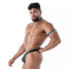 Schwarzweißes Neoprene Collar im sportlichen Designer Look von TOF Paris – Ansicht 2