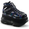 NEPTUNE-100 Plateau Stiefeletten Schwarz | DemoniaCult