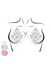 Kostümzubehör - Nipple Juwelen Sticker Aufkleber mehrfarbig | Leg Avenue