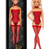 Sammlerpuppe Barely Innocent Red in Rot mit Choker D008 | Noir Handmade