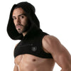 Herren Hoodie Harness - Reflektierende Kante & Komfort aus Baumwolle, Schwarz | TOF Paris