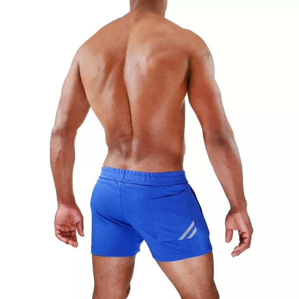 Blaues verführerisches Shorts Modell mit phosphoreszierenden Akzenten von TOF Paris – Ansicht 6