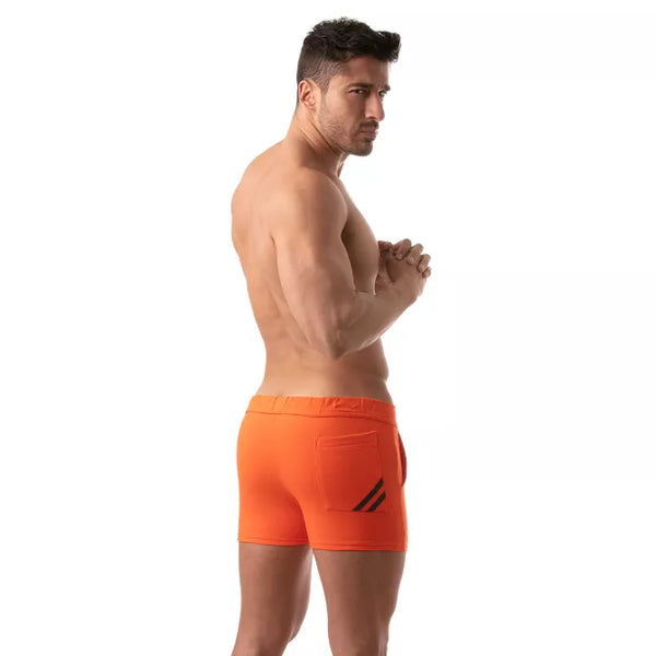 Orangene Paris Sexy Shorts im sportlichen Premium Look von TOF Paris – Ansicht 4