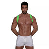Herren Brust-Harness Neon Grün mit elastischem Komfort & fluoreszierendem Look | TOF Paris