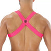 Herren Brust-Harness Neon Pink mit elastischem Komfort & fluoreszierendem Look | TOF Paris