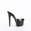PASSION-701 - Plateau High Heel Pantoletten - Schwarz Lack | Pleaser