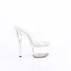 PASSION-701 - Plateau High Heel Pantoletten - Transparent | Pleaser