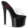 PASSION-701 - Plateau High Heel Pantoletten - Schwarz Lack | Pleaser
