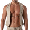 Beige Patriot Chain-Weste | TOF Paris