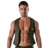 Weste mit abnehmbarer Kette - Bequemer Baumwoll-Mix, Khaki | TOF Paris
